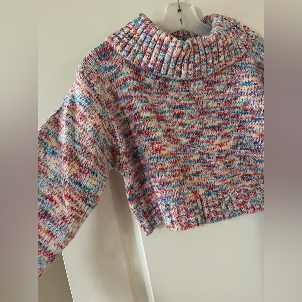 New! Florence by Mills Multicolor Cropped Sweater Women’s Size Medium - Picture 8 of 14